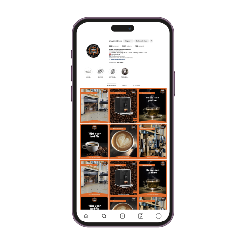 SmaakvdStreekmockup Mock-up van de Instagram pagina van Smaak van de Streek.